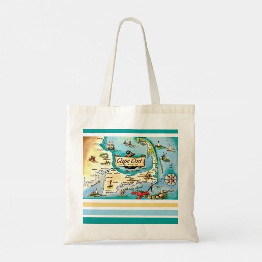 Cape Cod MA Map Tasche (Rückseite)