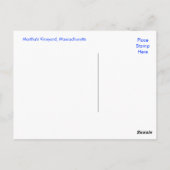 Cape Cod MA Martha's Vineyard Harbour Post Card Postkarte (Rückseite)