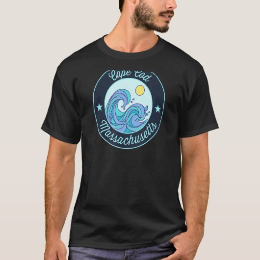 Cape Cod Ma Massachusetts Souvenir Nautical Surfer T-Shirt (Vorderseite)