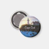 Cape Cod MA Nobska Lighthouse Malerei Magnet (Vorderseite/Rückseite)