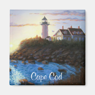 Cape Cod MA Nobska Lighthouse Malerei Magnet
