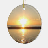 Cape Cod, Ma Sunset am Strand Weihnachten Keramik Ornament (Links)
