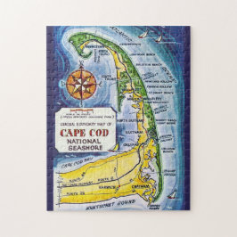 Cape Cod  Ma Vintage 11x14 Map Puzzle