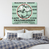 Cape Cod Magnolia Marke Cranberry Label Leinwanddruck (Insitu (Schlafzimmer))