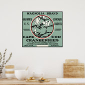 Cape Cod Magnolia Marke Cranberry Label Poster (Küche)