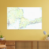 Cape Cod Map (1986) Leinwanddruck (Insitu (Wohnzimmer))