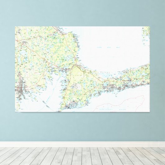 Cape Cod Map (1986) Leinwanddruck (Insitu (Holzboden))