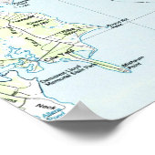 Cape Cod Map (1986) Poster (Ecke)