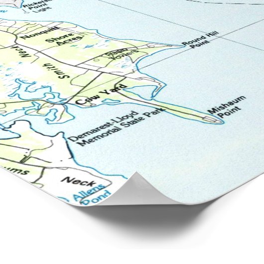 Cape Cod Map (1986) Poster (Ecke)