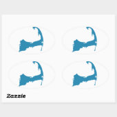 Cape Cod Map Aufkleber (Blatt)