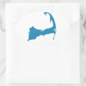 Cape Cod Map Aufkleber (Tasche)