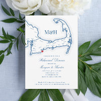 Cape Cod Map Elegante Probe Abendessen