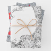 Cape Cod Map Geschenkpapier Set (Beispiel)