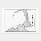 Cape Cod Map Geschenkpapier Set (Vorderseite)
