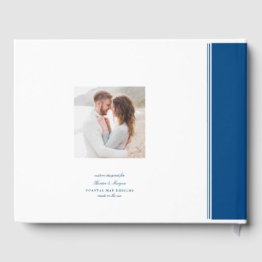 Cape Cod Map Hochzeit in Urlaubsort Gästebuch (Rückseite)