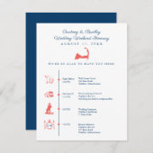 Cape Cod Map Hochzeitssaison Reisezeitschrift Begleitkarte (Vorne/Hinten)