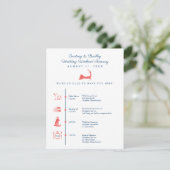 Cape Cod Map Hochzeitssaison Reisezeitschrift Begleitkarte (Stehend Vorderseite)