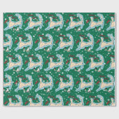 Cape Cod Map Lobster Sailboat Muschel Weihnachten Geschenkpapier (Flach)