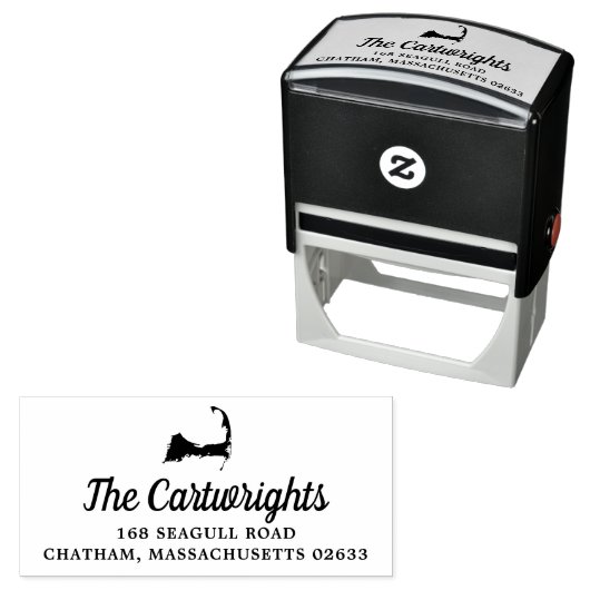 Cape Cod Map | Massachusetts Wedding Permastempel (Beispiel)