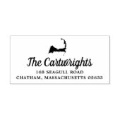 Cape Cod Map | Massachusetts Wedding Permastempel (Design)