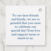 Cape Cod Map Navy Blue Wedding Geschenkanhänger (Rückseite)