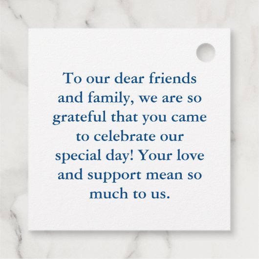 Cape Cod Map Navy Blue Wedding Geschenkanhänger (Rückseite)