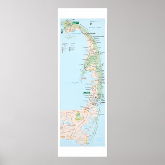 Cape Cod Map Poster (Vorne)