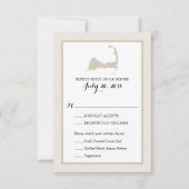 Cape Cod Map | RSVP-Menü Hochzeiten RSVP Karte (Vorderseite)