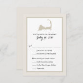 Cape Cod Map | RSVP-Menü Hochzeiten RSVP Karte (Vorne/Hinten)
