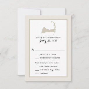 Cape Cod Map   RSVP-Menü Hochzeiten RSVP Karte