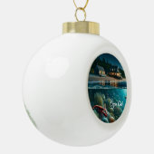 Cape Cod Marine Beach House Weihnachtsdekoration Keramik Kugel-Ornament (Links)