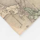 Cape Cod, Martha's Vineyard u. Nantucket Karte Fleecedecke (Ecke)