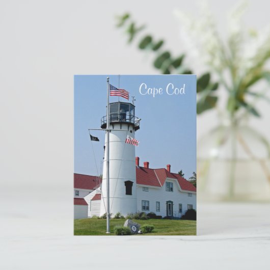 Cape Cod Mass Chatham Lighthouse Post Card Postkarte (Stehend Vorderseite)