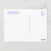 Cape Cod Mass Chatham Lighthouse Post Card Postkarte (Rückseite)