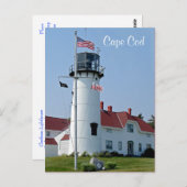 Cape Cod Mass Chatham Lighthouse Post Card Postkarte (Vorne/Hinten)
