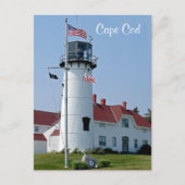 Cape Cod Mass Chatham Lighthouse Post Card Postkarte (Vorderseite)