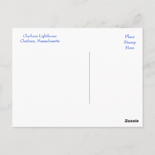 Cape Cod Mass Chatham Lighthouse Post Card Postkarte (Rückseite)