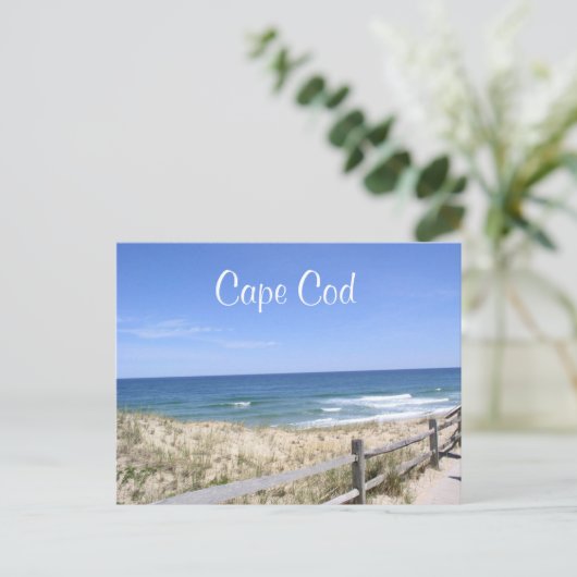 Cape Cod Mass Dunes Beach Ocean Post Card Postkarte (Stehend Vorderseite)