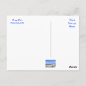 Cape Cod Mass Dunes Beach Ocean Post Card Postkarte (Rückseite)