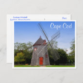 Cape Cod Mass Eastham Windmill Post Card Postkarte (Vorne/Hinten)