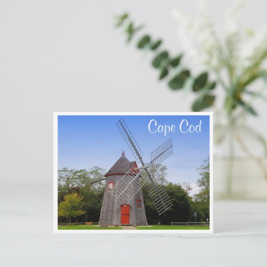 Cape Cod Mass Eastham Windmill Post Card Postkarte (Stehend Vorderseite)