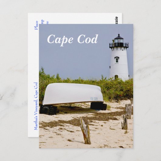 Cape Cod Mass Edgartown Lighthouse Post Card Postkarte (Vorne/Hinten)