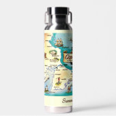 Cape Cod Mass Karte Individuelle Wasserflasche Trinkflasche (Vorne)