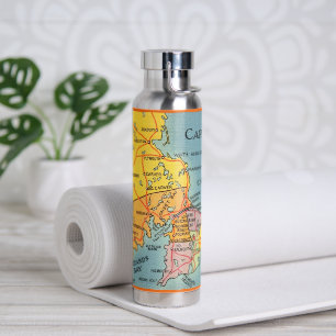Cape Cod Mass Karte Wasserflasche Trinkflasche