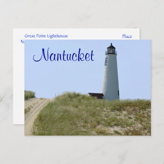 Cape Cod Mass Nantucket Lighthouse Postkarte (Vorne/Hinten)
