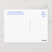 Cape Cod Mass Nantucket Lighthouse Postkarte (Rückseite)