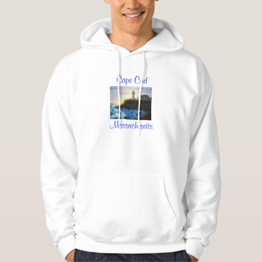 Cape Cod Mass Nobska Lighthouse Sweatshirt Hoodie (Vorderseite)