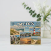Cape Cod Mass. Postkarte (Stehend Vorderseite)