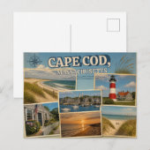 Cape Cod Mass. Postkarte (Vorne/Hinten)