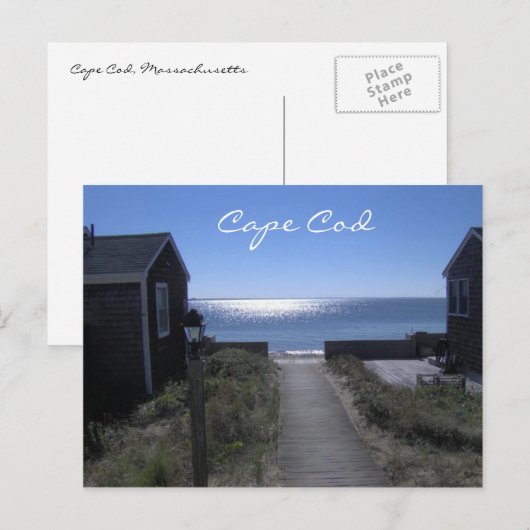Cape Cod Massachusetts bei der Abendkarte Postkarte (Vorne/Hinten)